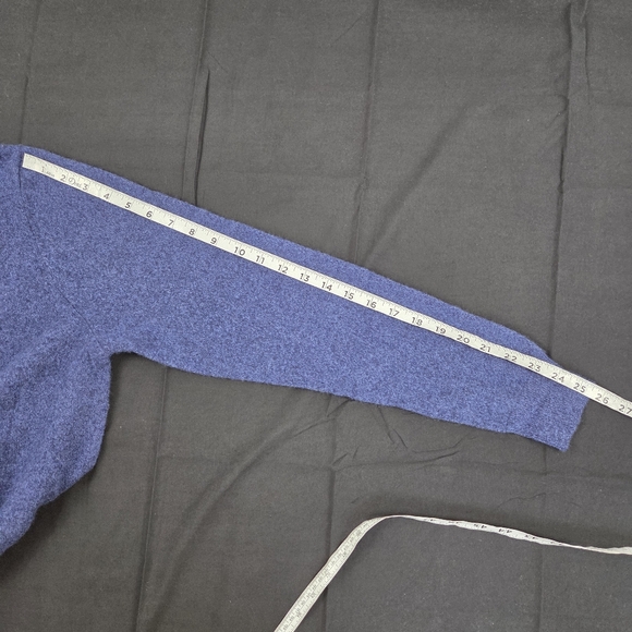 Bloomingdales Sweater Mens Large Blue Pullover 1/4 Zip Solid 100% Cashmere New - Picture 7 of 8